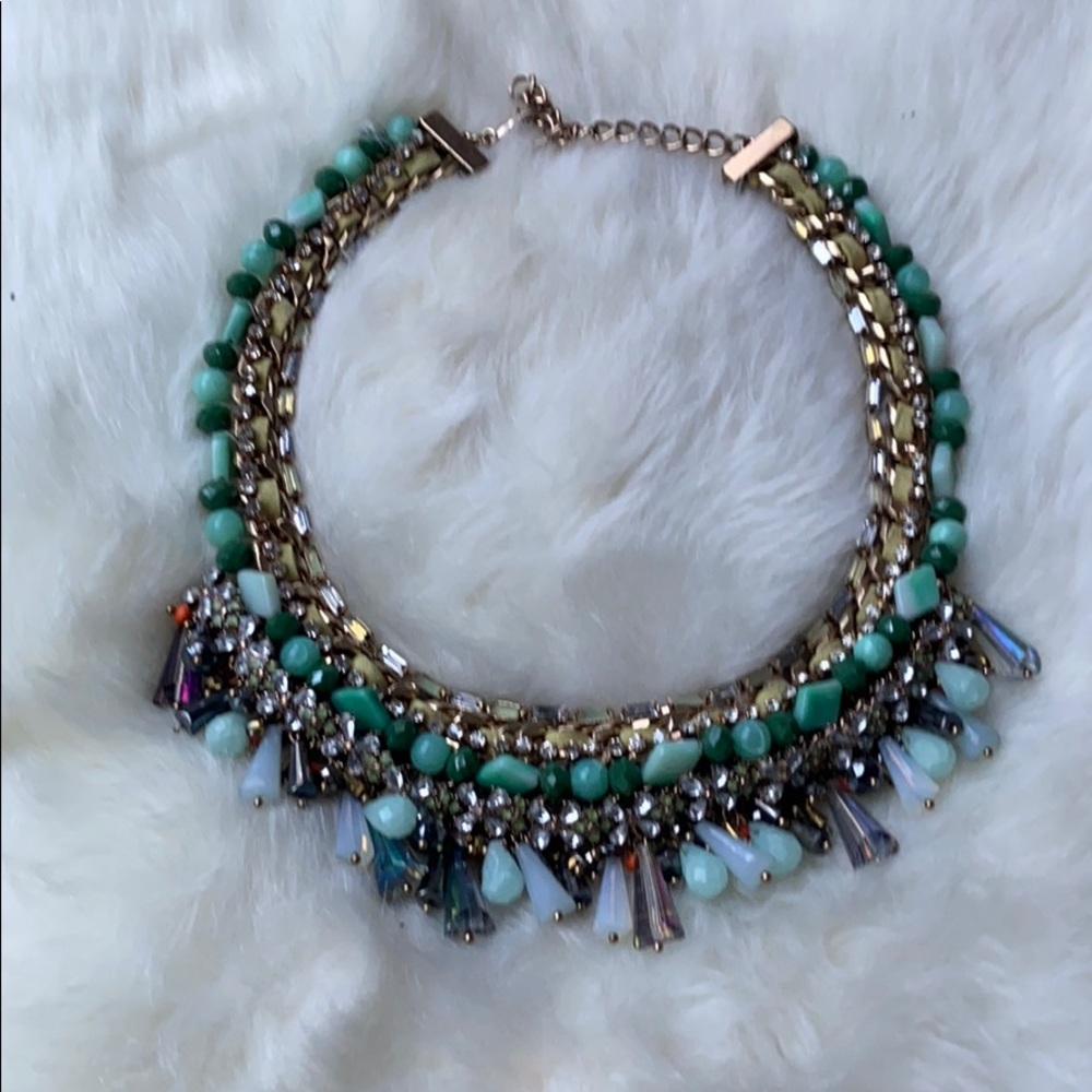 Zara statement stone/beaded Necklace
